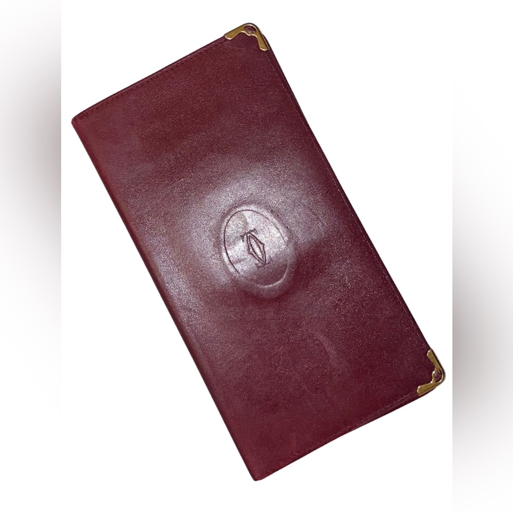 Authentic Vintage Les Must de Cartier Bi-Fold Card Wallet